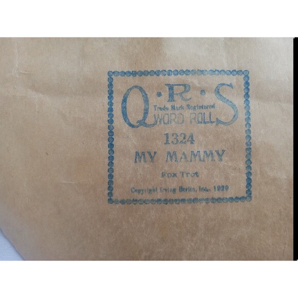 5/$25 QRS "My Mammy" Piano Roll WORD ROLL Fox TROT YOUNG & Sam LEWIS - Picture 4 of 5